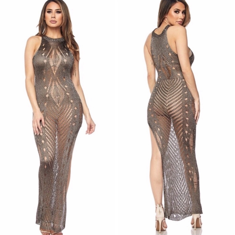 ▪️Mesh Knit Maxi Dress